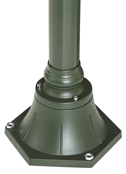 Lanterna da esterno classica verde scuro 235 cm 3 luci IP44 - Berta