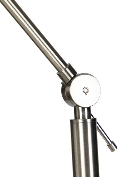 Lampada da terra in acciaio con paralume grigio chiaro 50 cm - Editor
