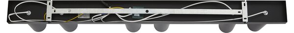 Plafoniera moderna nera 102 cm 6 luci regolabile - Renna