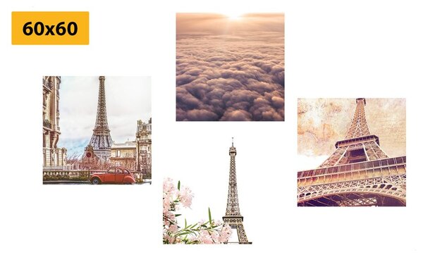 Set di quadri – Torre Eiffel a Parigi