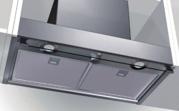 Samet Cappa Cucina Aspirante Sottopensile Incasso Larghezza 90 cm Profondit 33 cm colore Acciaio Inox - KELLER 90