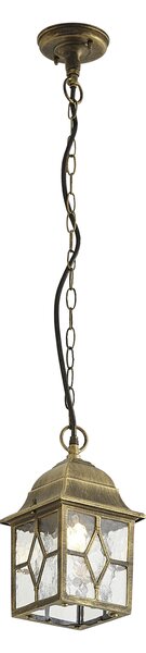 Lampada a sospensione classica oro antico IP23 - London
