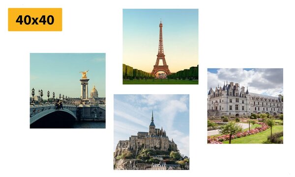 Set di quadri – Per gli amanti della Francia