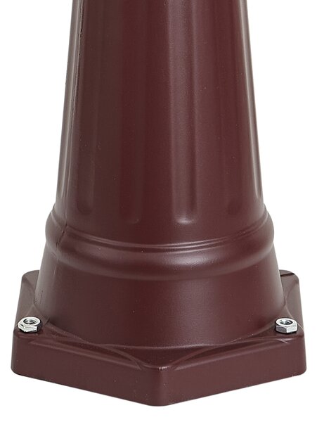 Lanterna da esterno classica rosso scuro 220cm 3 luci IP44 - Havana
