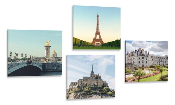 Set di quadri – Per gli amanti della Francia