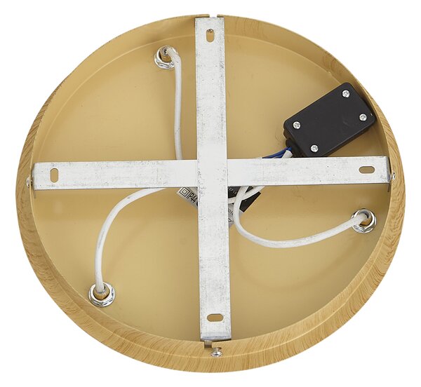 Plafoniera Japandi in legno chiaro con faretti orientabili 3 luci IP44 - Ducha