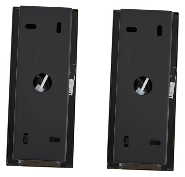 Set di 2 lampade da parete moderne nere con LED inclusi - Plaza