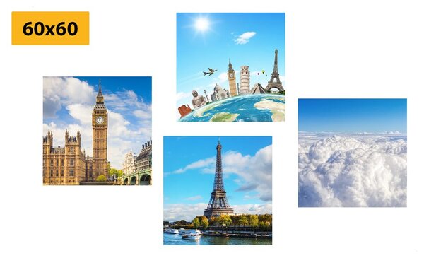 Set di quadri – Monumenti famosi del mondo