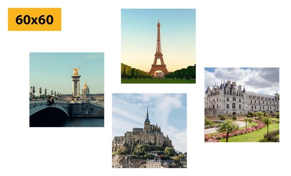Set di quadri – Per gli amanti della Francia