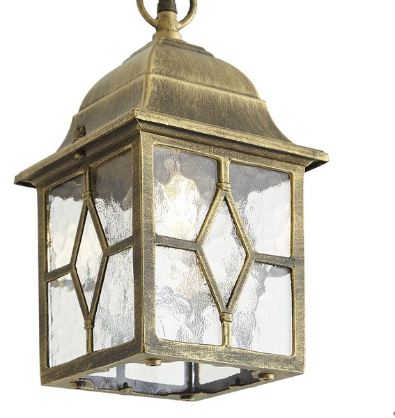 Lampada a sospensione classica oro antico IP23 - London