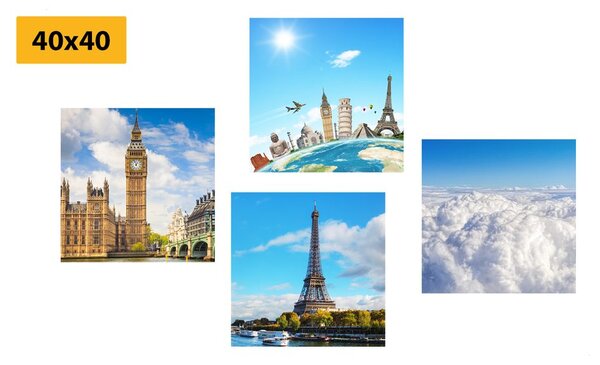 Set di quadri – Monumenti famosi del mondo