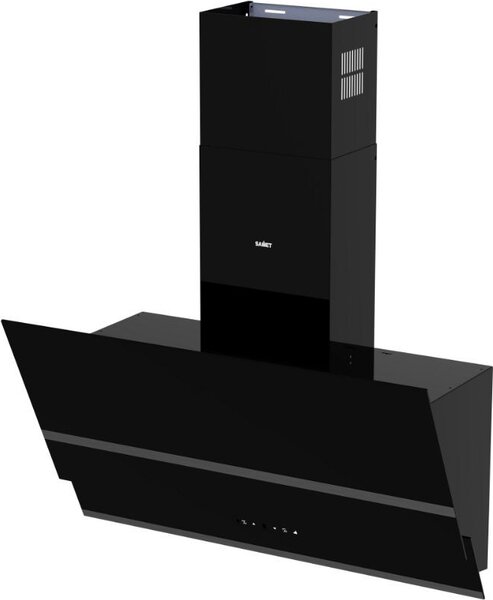 Samet Cappa Cucina Aspirante/Filtrante a Parete Larghezza 90 cm colore Nero Opaco - Estia90NE