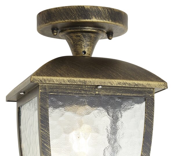 Plafoniera classica oro antico IP44 - Leuven