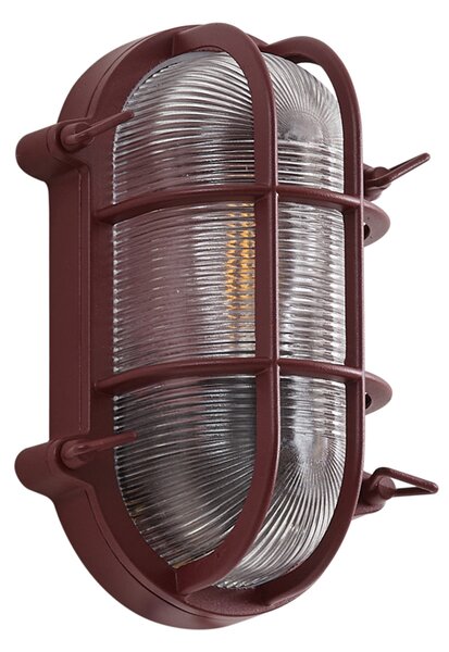 Lampada da parete per esterni rosso scuro IP44 - Noutica