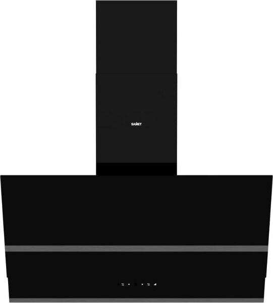 Samet Cappa Cucina Aspirante/Filtrante a Parete Larghezza 90 cm colore Nero Opaco - Estia90NE