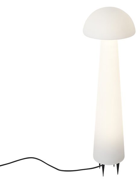 Lampada da esterno da terra bianca 80 cm con LED IP44 - Fungi
