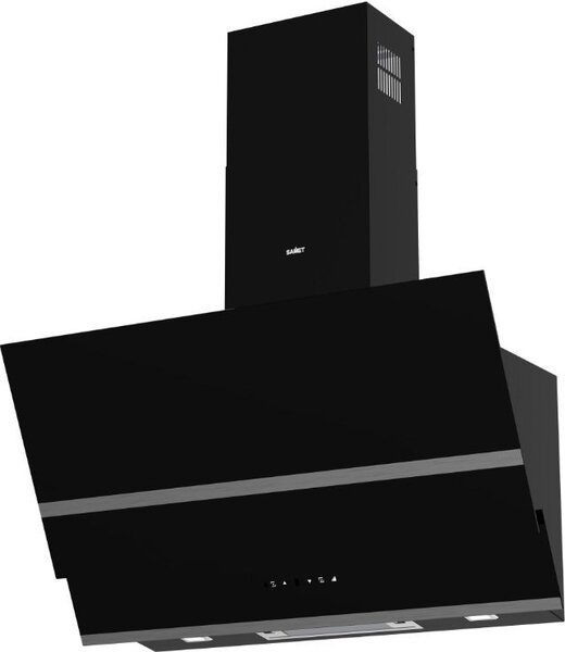 Samet Cappa Cucina Aspirante/Filtrante a Parete Larghezza 90 cm colore Nero Opaco - Estia90NE