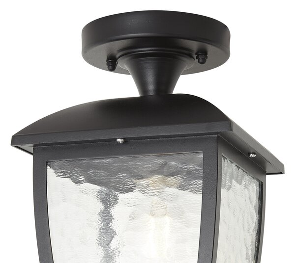 Plafoniera classica nera IP44 - Leuven