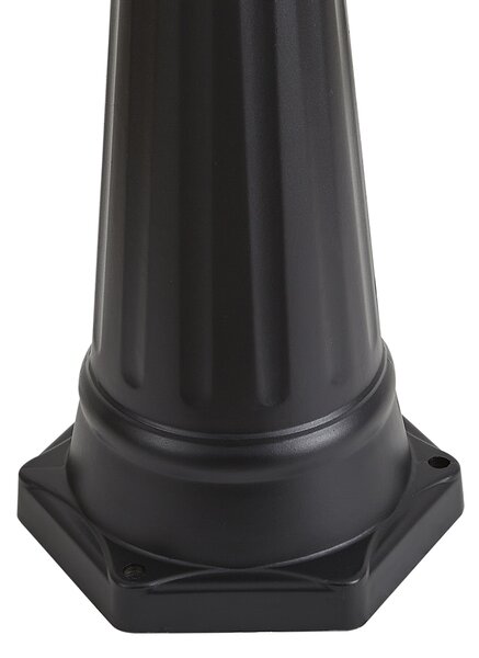 Lanterna da esterno classica nera con rame 220 cm 3 luci IP44 - Havana