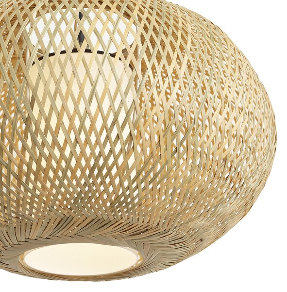 Lampada a sospensione Japandi in bambù 50cm IP44 - Moana