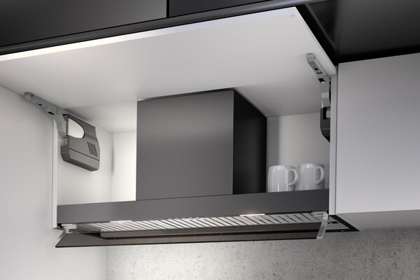 Airforce Cappa Cucina Aspirante/Filtrante Sottopensile Incasso Larghezza 120 cm Profondit 35 cm Classe A colore Nero - CCF300ND12002 F300 No Drop 