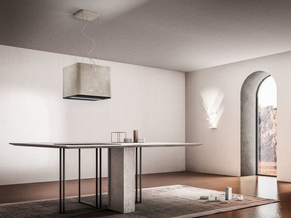 Elica Cappa Cucina Filtrante a Isola Larghezza 42 cm finitura Cemento - PRF0146222 PIX CONCRETE/F/42