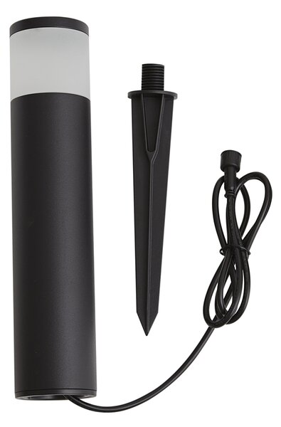 Lampioncino da esterno moderno 12V nero con LED IP65 - Voltaire Palo
