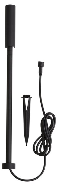 Faretto da giardino moderno 12V nero 10cm incl. LED IP65 - Voltaire Lino