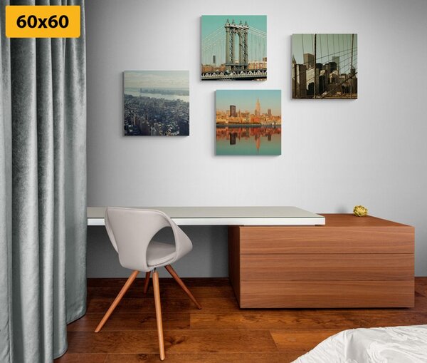 Set di quadri – Vista sulla città di New York