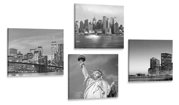 Set di quadri – New York in bianco e nero