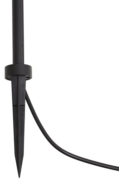 Faretto da giardino moderno 12V nero 10cm incl. LED IP65 - Voltaire Lino