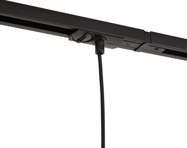 Sistema di illuminazione a binario moderno con 3 luci a sospensione nero 1 fase - Iconic Holt