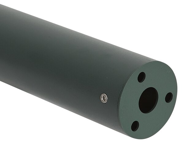 Dissuasore da esterno moderno verde con vetro scanalato con LED solare IP65 - Ribble Mushroom