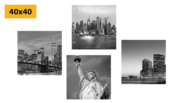Set di quadri – New York in bianco e nero