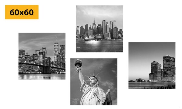 Set di quadri – New York in bianco e nero