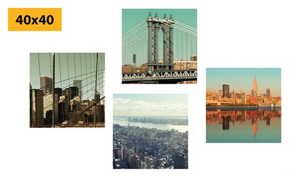 Set di quadri – Vista sulla città di New York