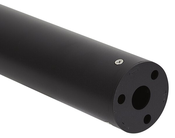 Dissuasore da esterno moderno nero con vetro scanalato con LED solare IP65 - Ribble Mushroom