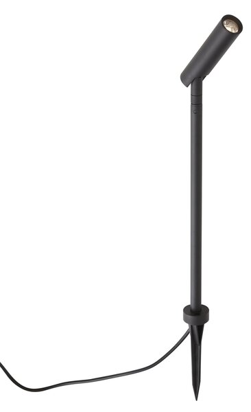 Faretto da giardino moderno 12V nero 10cm incl. LED IP65 - Voltaire Lino