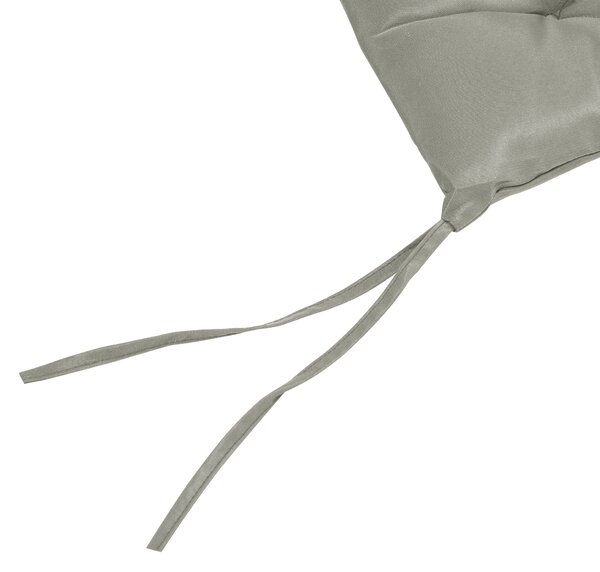 Outsunny Set da 2 cuscini per sedia, 98 x 50 cm, cuscini con lacci, rivestimento in tessuto, spessore 8 cm, Grigio chiaro | Aosom Italy
