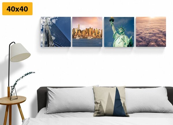 Set di quadri – New York in colori unici