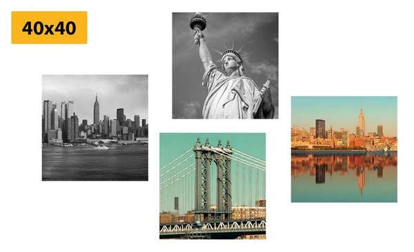 Set di quadri – Interessante combinazione della città di New York
