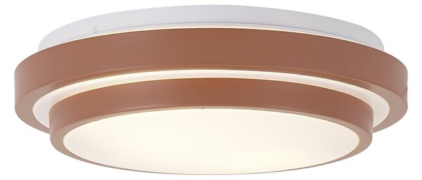 Plafoniera moderna color Siena con bianco 34 cm 2 luci IP44 - Walden