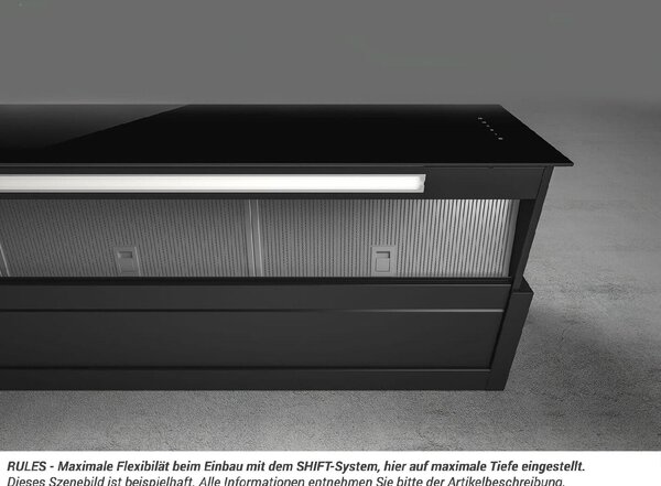 Elica Cappa Cucina Filtrante a Parete Larghezza 90 cm finitura Vetro nero - PRF0163751 RULES BL/F/90