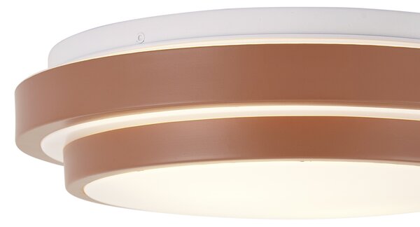 Plafoniera moderna color Siena con bianco 34 cm 2 luci IP44 - Walden