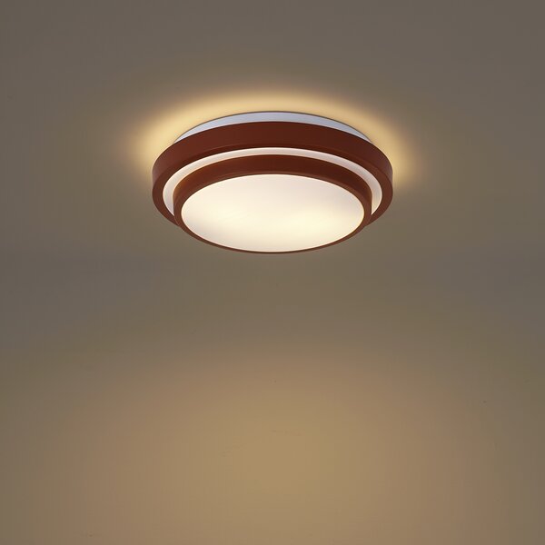 Plafoniera moderna color Siena con bianco 34 cm 2 luci IP44 - Walden