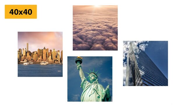 Set di quadri – New York in colori unici