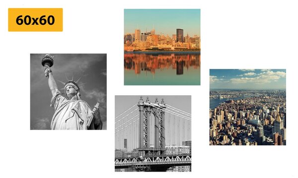 Set di quadri – New York in stile interessante