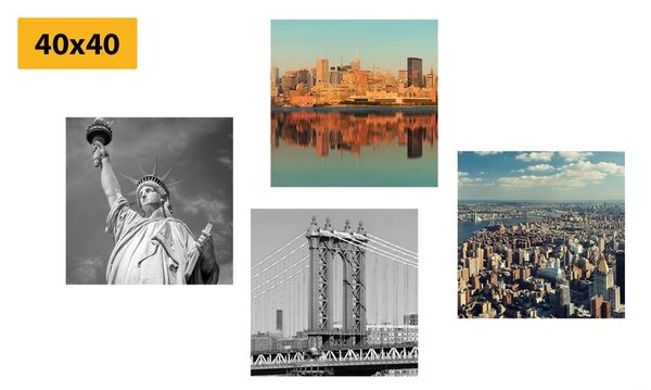 Set di quadri – New York in stile interessante
