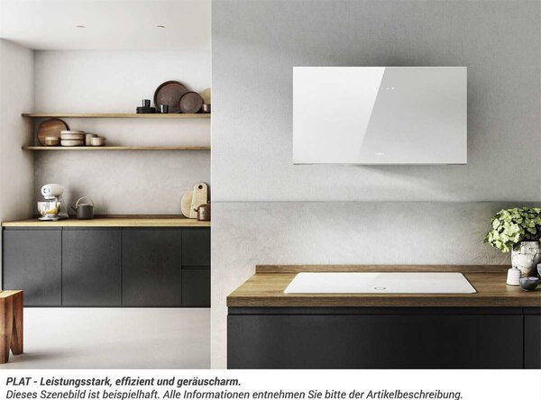Elica Cappa Cucina Filtrante a Parete Larghezza 55 cm colore Bianco - PRF0165707 PLAT WH/F/55