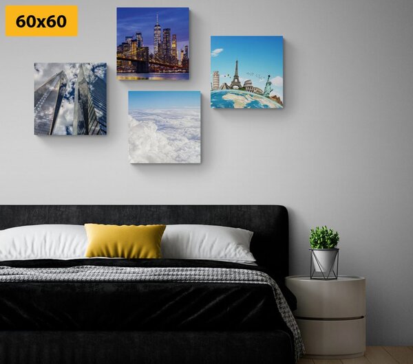 Set di quadri – Vista sui grattacieli di New York